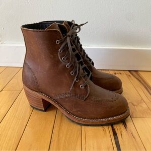 Red Wing Boots Clara Heeled Booties 3406 Amber Harness Leather Women’s Size 7 B